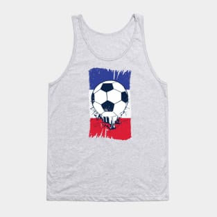 Vintage French Flag with Football // Retro France Soccer Tank Top